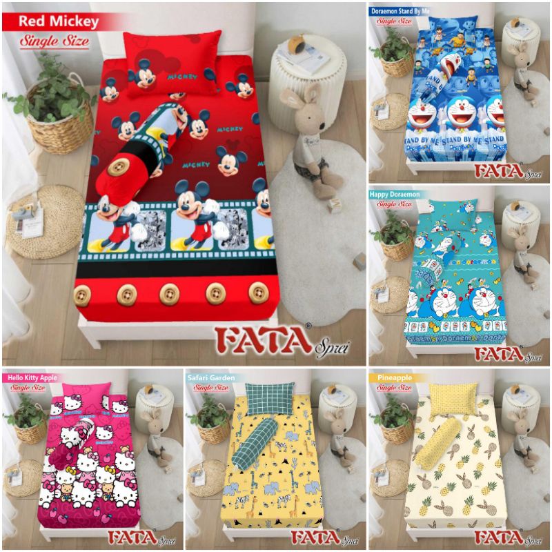 FATA - Sprei FATA 3D Motif Kartun / Karakter Anak Ukuran 120X200 / 100X200 / 90X200
