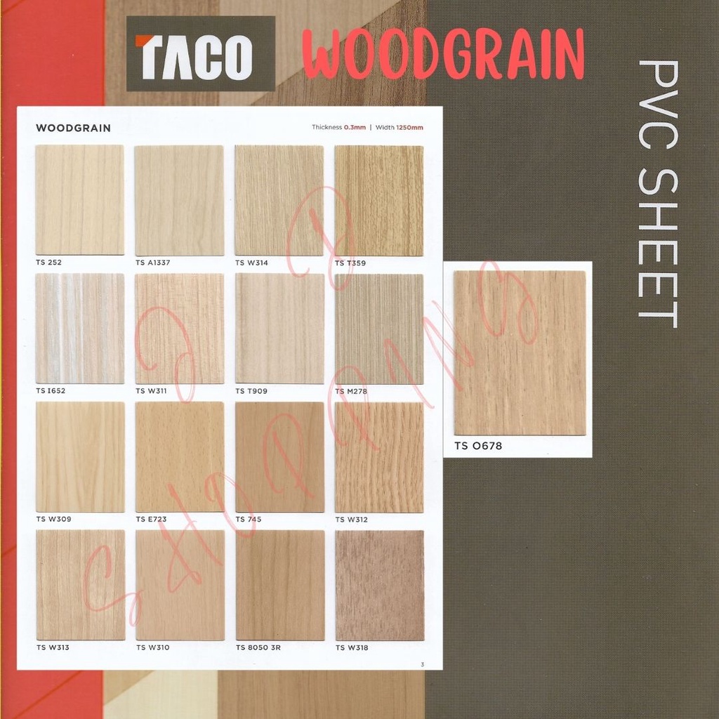 Taco Sheet Woodgrain 4 - PVC Sheet Woodgrain 4