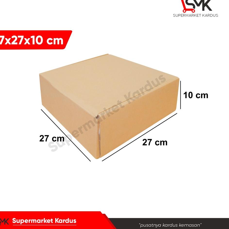 

♛ Kardus Box 27x27x10 cm (Puding) Box I Karton I Paking I Hampers I Boneka I Tart I Floral I Abstrak $