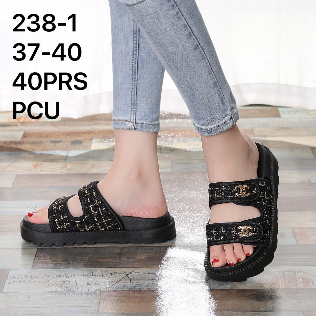 Sandal Import wanita 238 1 Anti slip dan air sol karet SDLWW