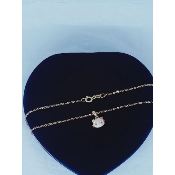 kalung anak rantai nori vensy+liontin hello kitty mp/perak asli silver 925 lapis emas/perhiasan fashion terbaru
