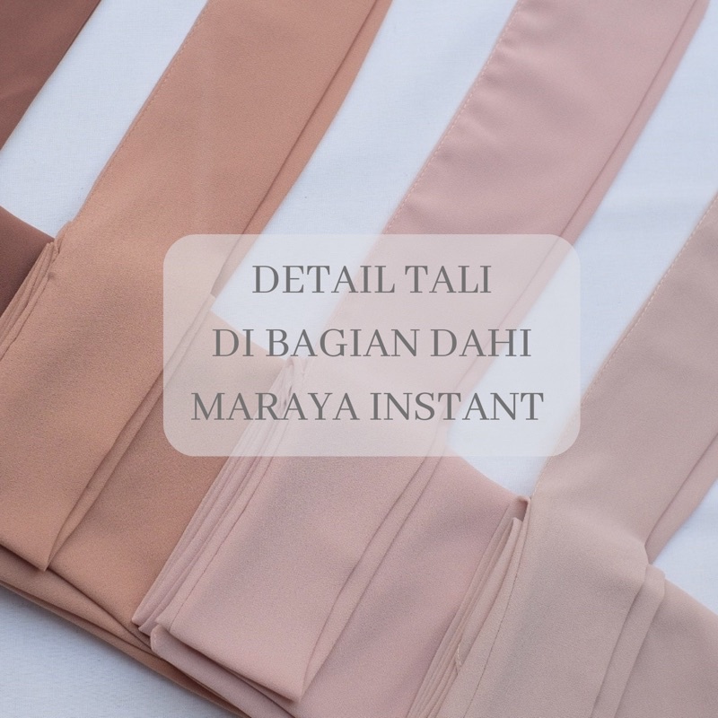 HIJABQA - Maraya Instant Hijab Segiempat Tali Malay 2 Layer