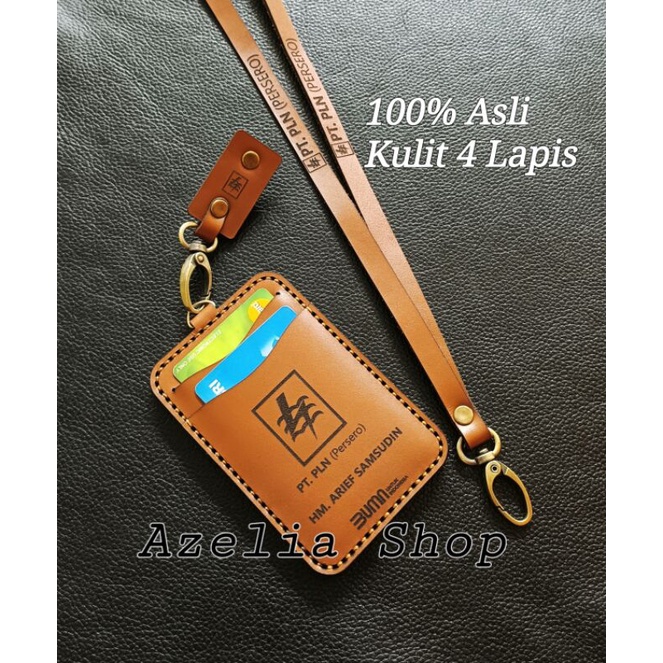 

Id card holder kulit asli/ name tag kulit logo PLN /dompet id card kulit custom