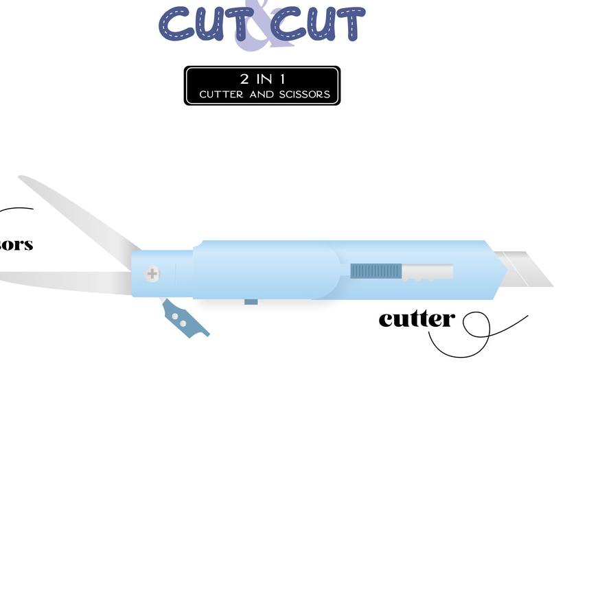 

☞☞ Paperie Lab - Cut & Cut 2in1 Cutter and Scissors