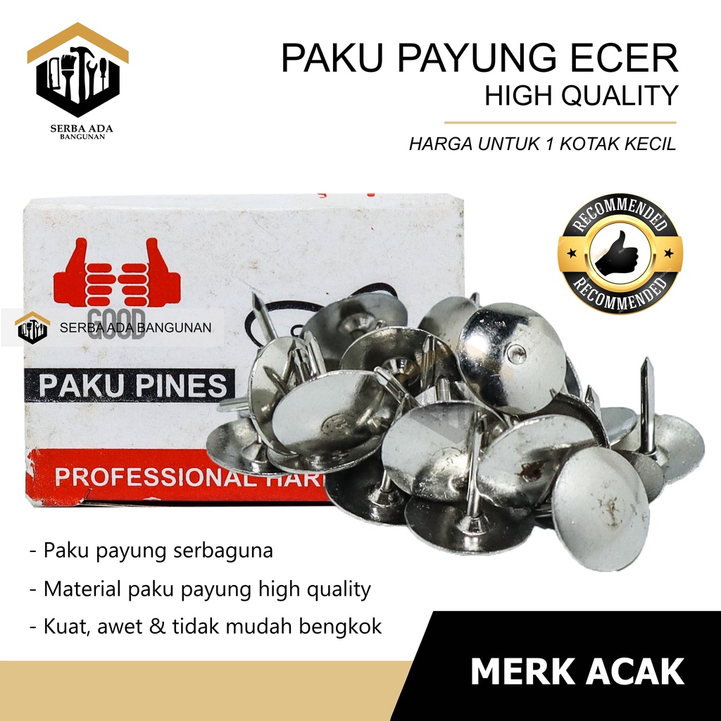 PAKU pinus / Pines Paku Payung Serbaguna Tajam nancep Harga per 1kotak kecil TERMURAH Kualitas bagus