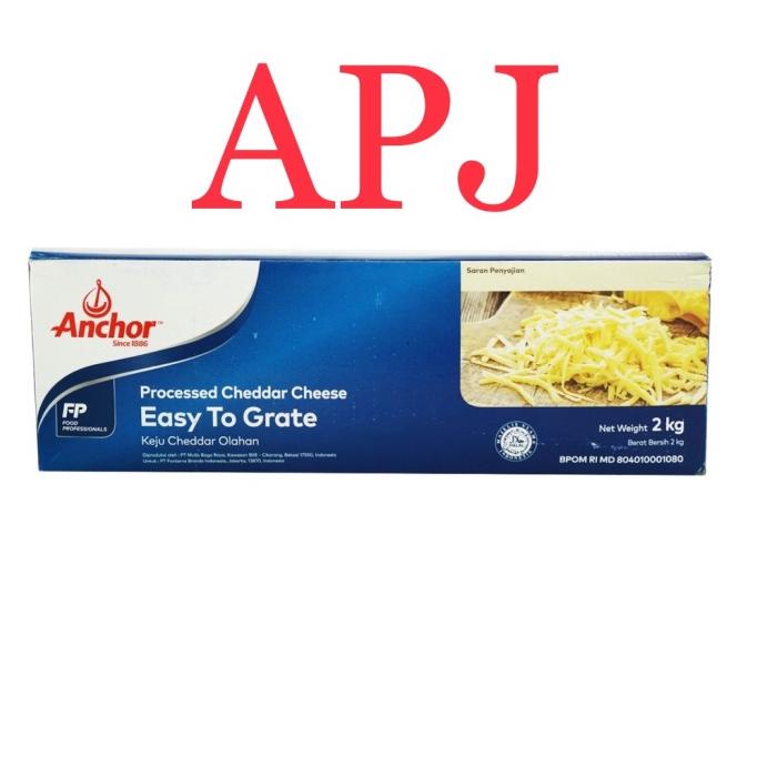 

Anchor Keju cheddar 2kg EASY TO GRATE TERLARIS TERPERCAYA ORIGINAL