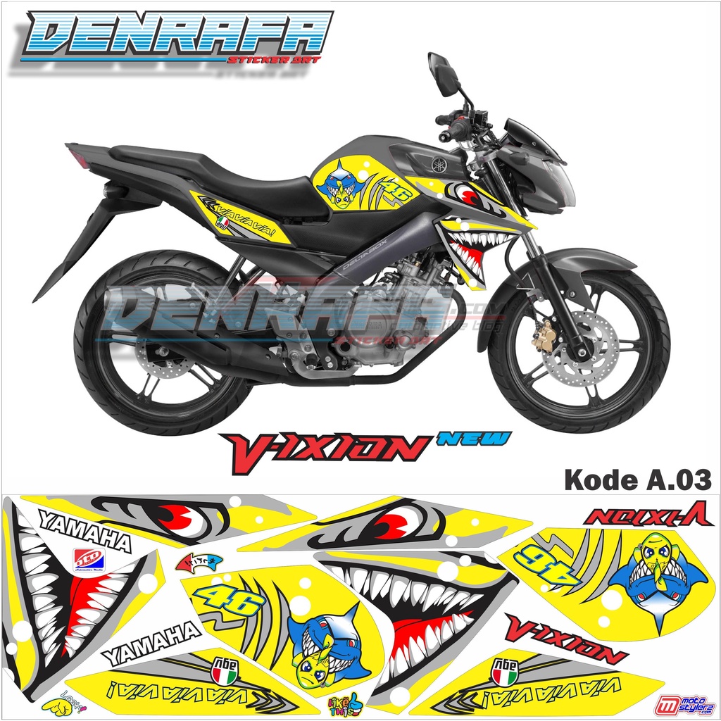 DECAL STRIPING MOTOR VIXION LAMA / STRIPING VARIASI MOTOR VIXION LAMA