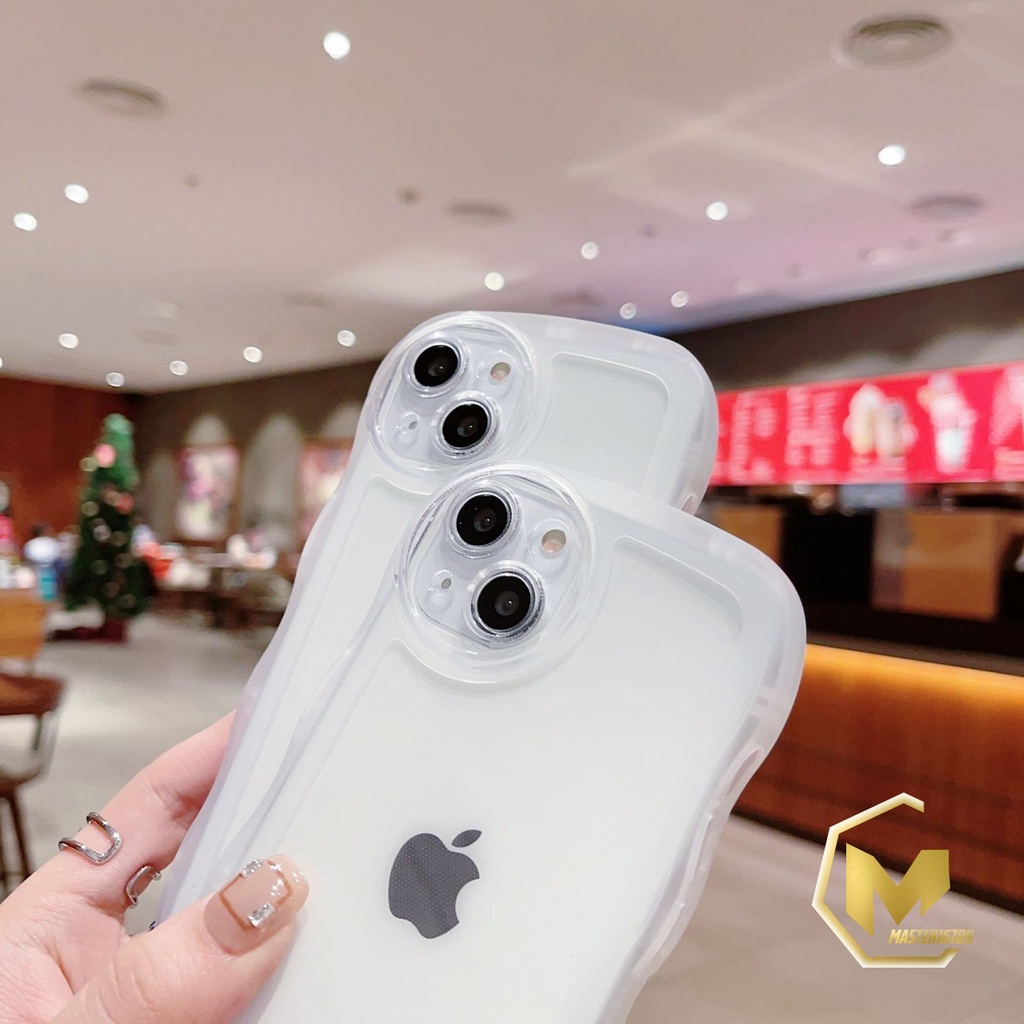 SOFTCASE SOFT SILIKON WAVE GELOMBANG CLEAR CASE BENING IPHONE 7 8 7+ 8+ X XS XR XS MAX 11 12 13 14 PRO MAX MA3748