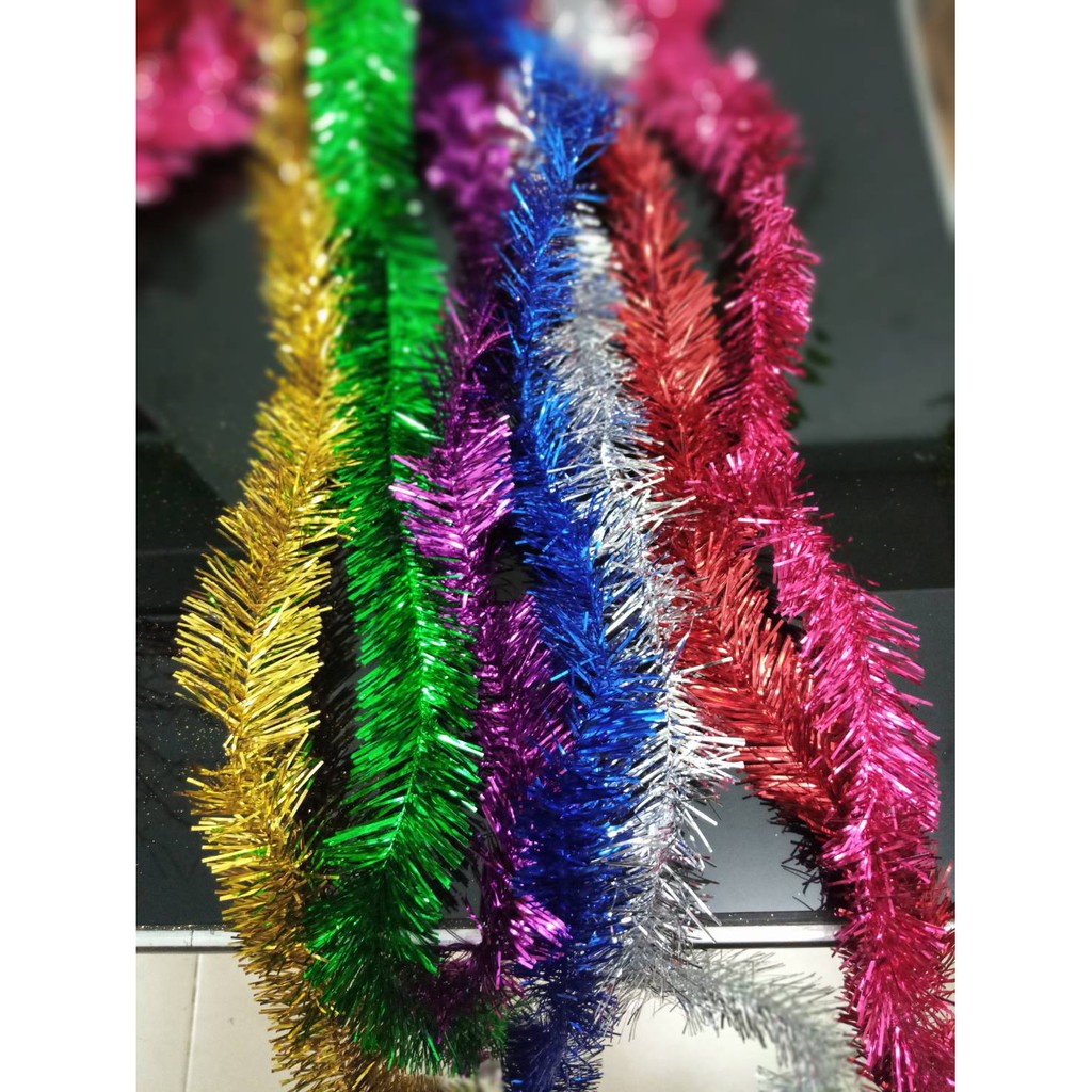 Slinger Natal / SLINGER TINSEL PARTY / Slinger rumbai natal tinsel hiasan parcel natal warna warni /