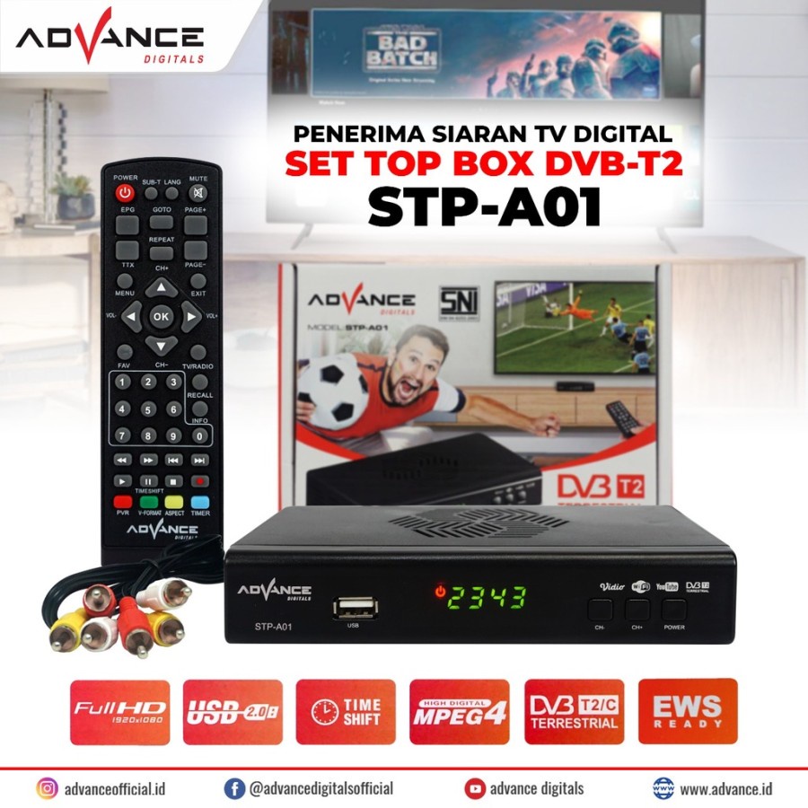 Set Top Box Matrix Apple Merah / STB Tv Tabung Murah