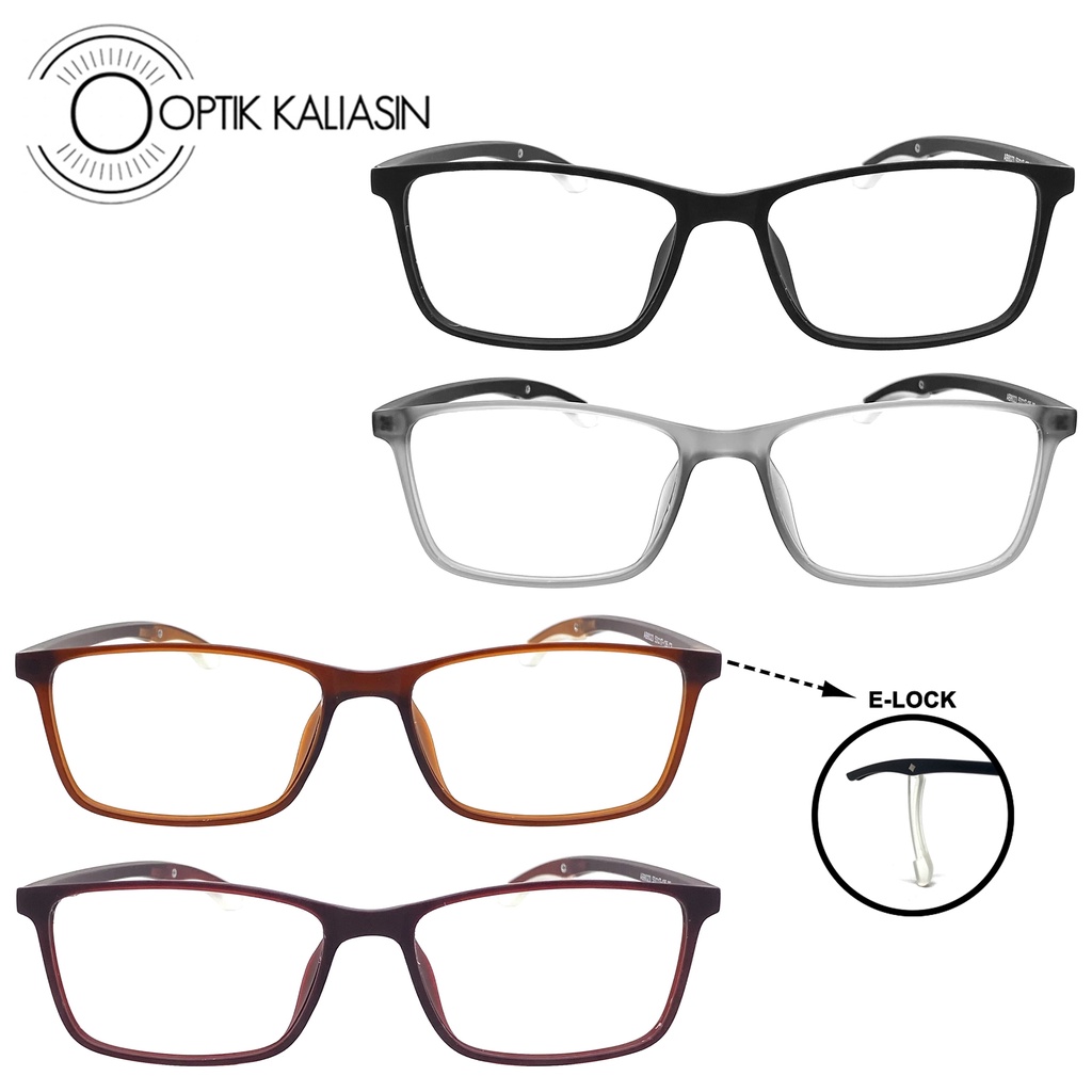 OPTIK KALIASIN - Frame kacamata pria wanita sport olahraga kotak square lentur tr90 full frame  minu