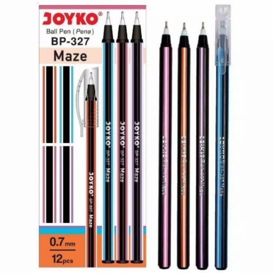 

12pcs Pulpen Murah Joyko Maze BP-327 /BOLPEN/BALLPOINT