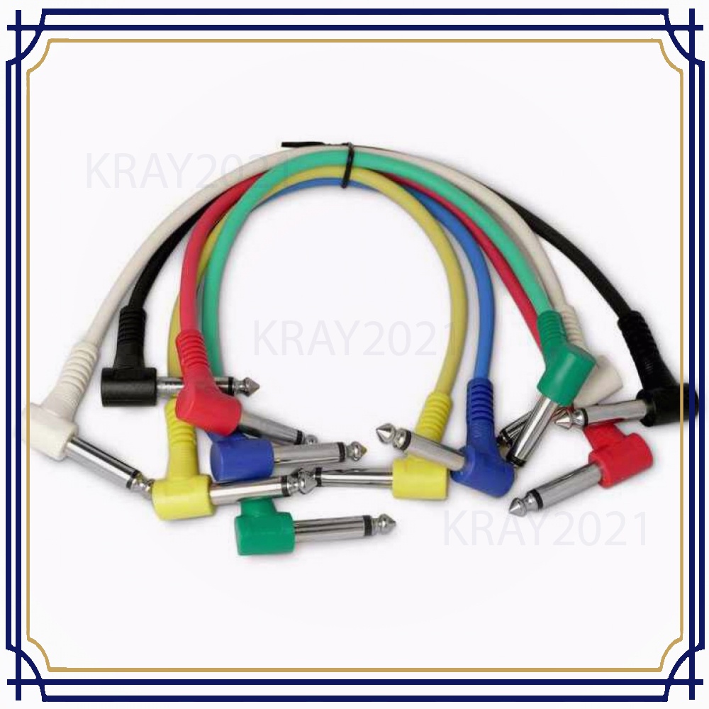 Kabel Gitar L Angle Untuk Pedal Efek Gitar 6 PCS -CV128