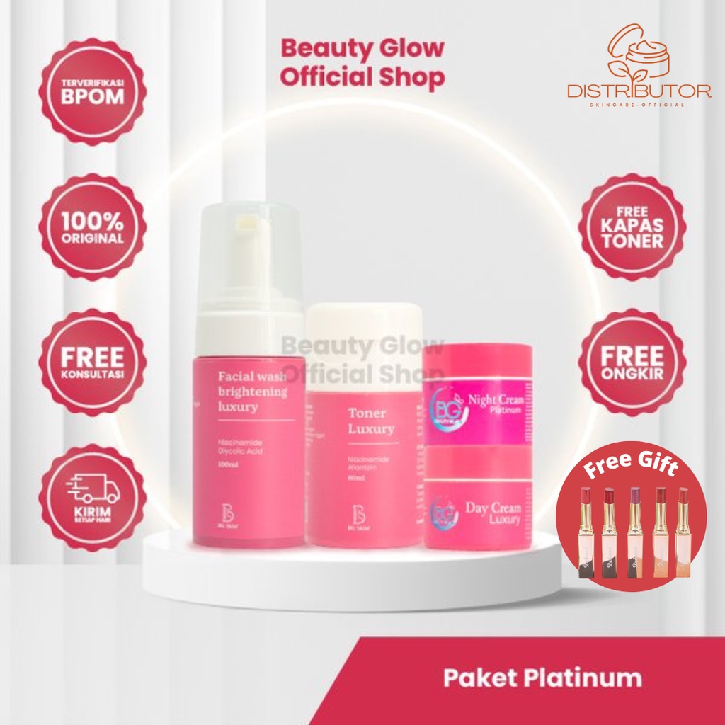 Bg Skincare Original Platinum Skin Paket Kecantikan Perawatan Kulit Wajah Flek