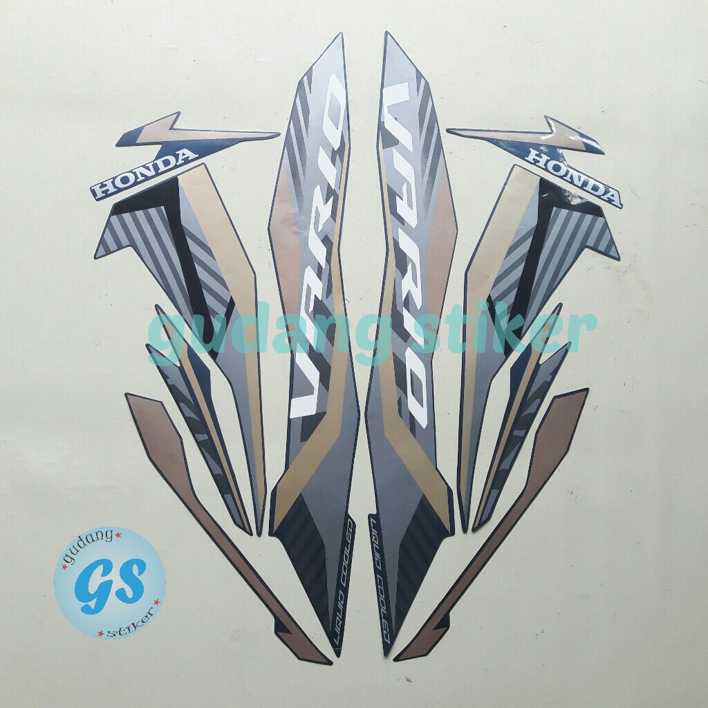 STIKER STRIPING LIS LES BODY MOTOR HONDA VARIO 125 2022 CBS-ISS BIRU DOFF