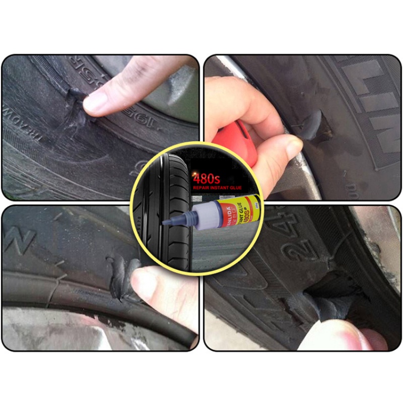 ღ 480s Hitam Lem Super Mobil Karet Perbaikan Tape Lem Silikon Yang Kuat Pita Jendela Perbaikan Lem Alat Aksesoris