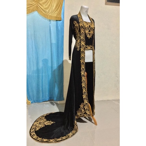 Kebaya Kutubaru bludru payet