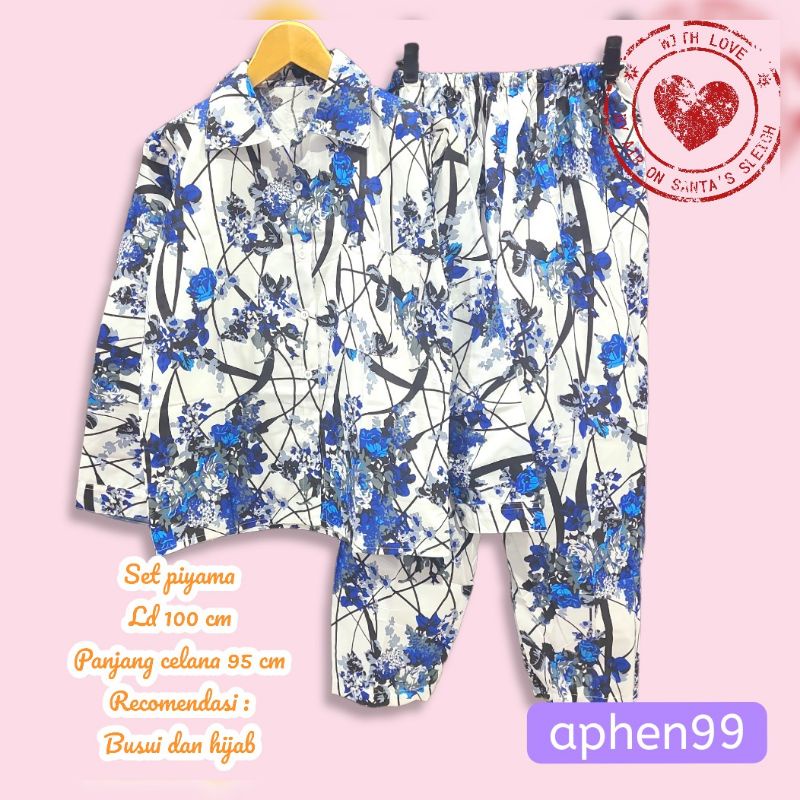 piyama set wanita/piyama busui frendly/piyama lengan panjang hijab/piyama oversize