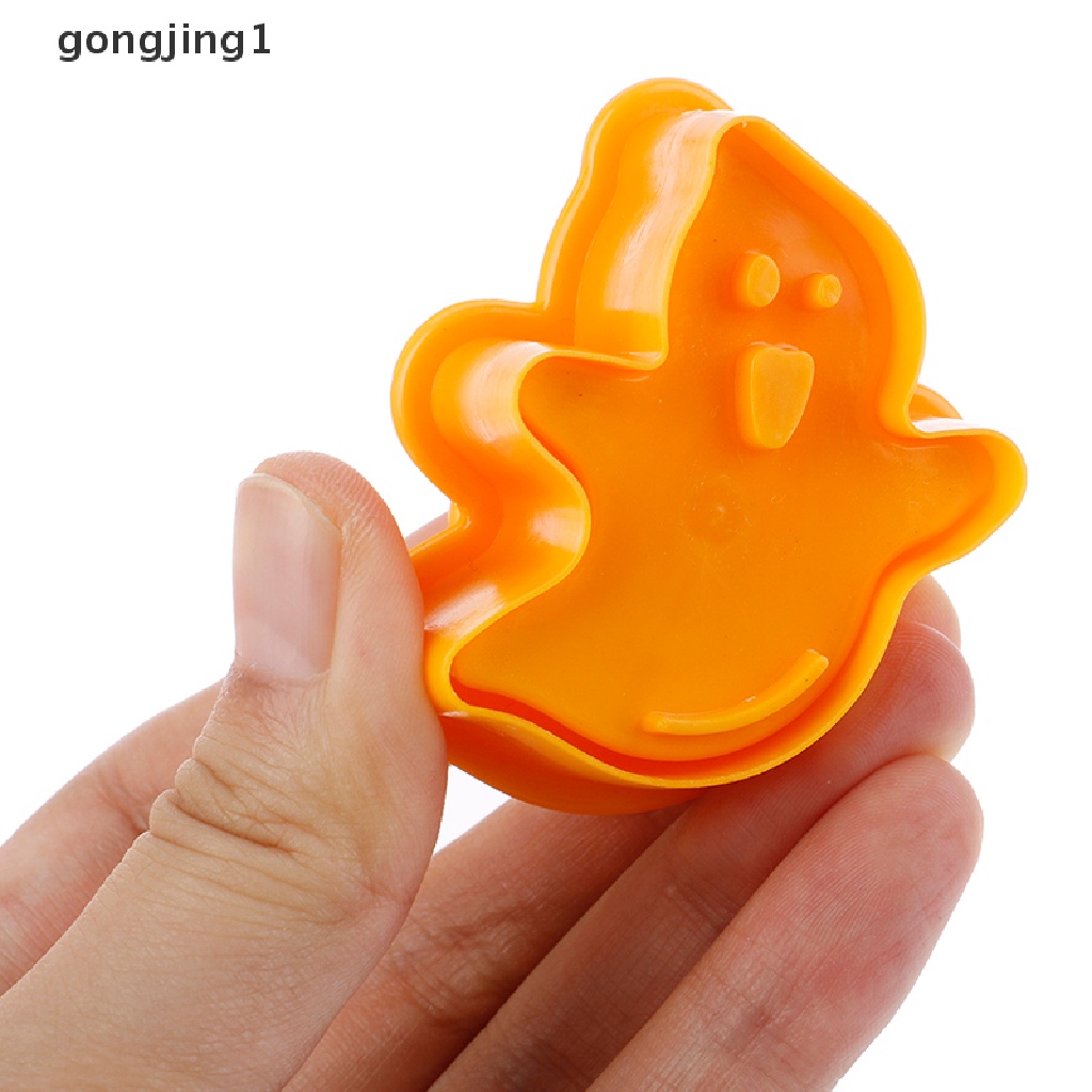 Ggg Halloween Tema Labu Hantu Plastik Cookie Cutter Plunger Kue Dekora Tools ID