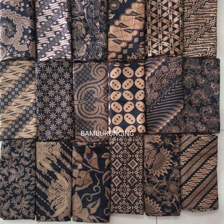 Tren Terbaru hmt kain batik jarik coklat hitam lawasan bahan rok Kamen batik
