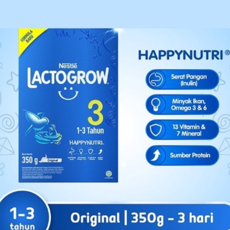 Lactogrow 3 Original 350 Gr Box Plain 750 1000 1 Kg