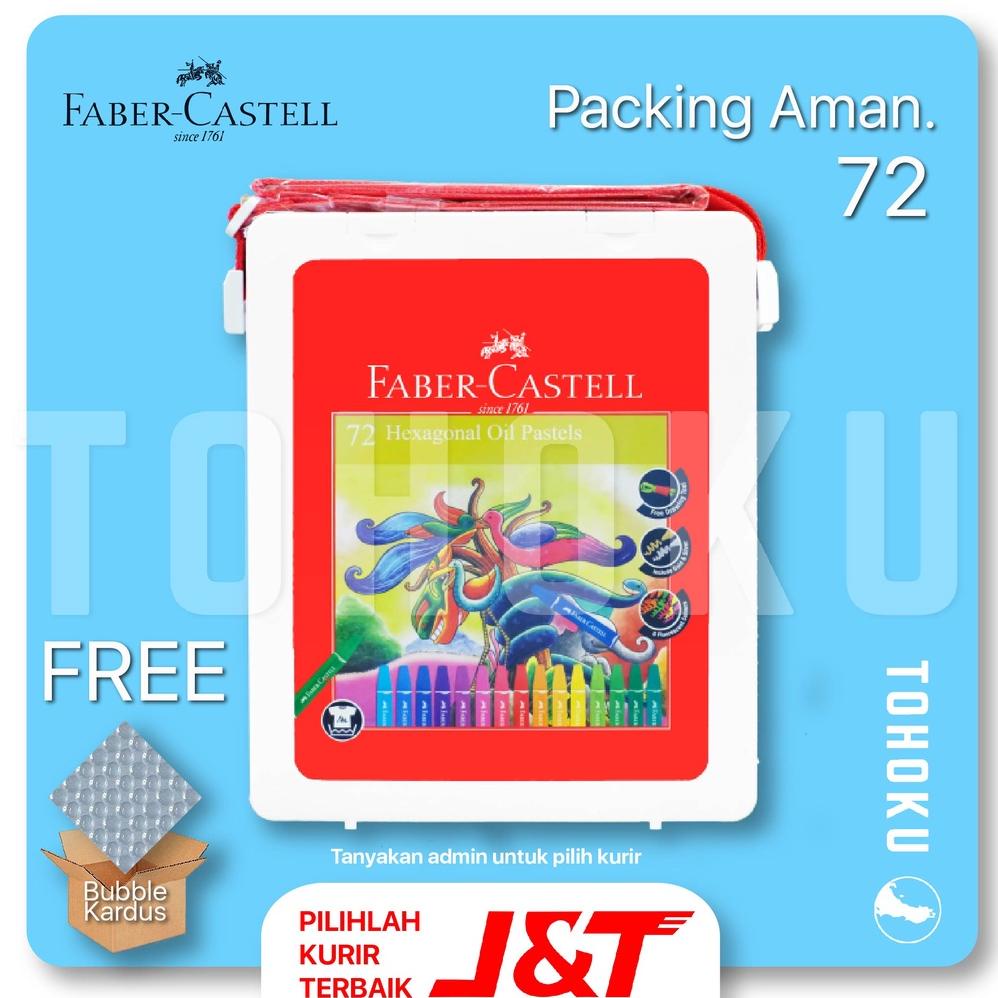 

FREE BUBBLE + KARDUS - CRAYON 72 WARNA FABER CASTELL HEXAGONAL OIL PASTEL TERLARISS...,,,,,