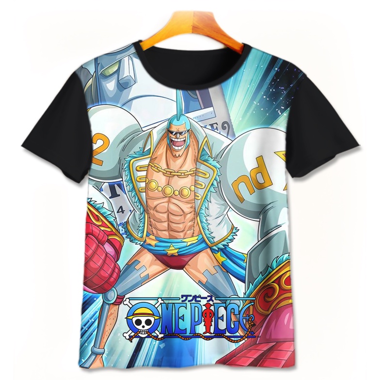 Kaos 3D Anak | Baju Printing | Kaos 3D - Kaos Anime One Piece Karakter Franky - Kaos Printing Anak 3
