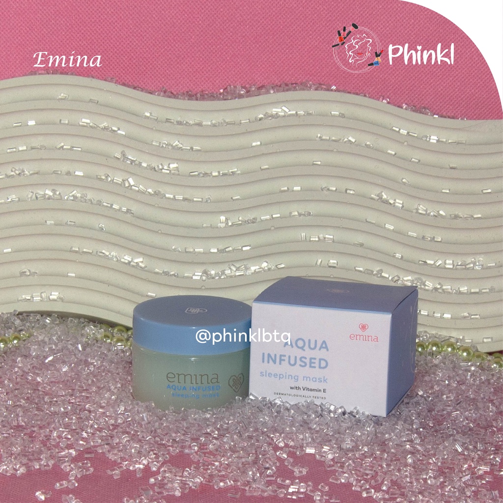 `ღ´ PHINKL `ღ´ ╰☆☆ 𝔢мιℕά ☆☆╮ Emina infused water sleeping mask masker tidur pelembab memperbaiki skin barrier