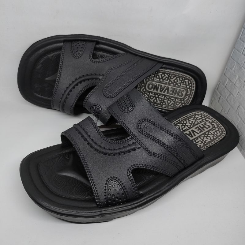 Sandal Fashion Pria Skyrublle / shevano sandal slop pria karet nyaman di pakai