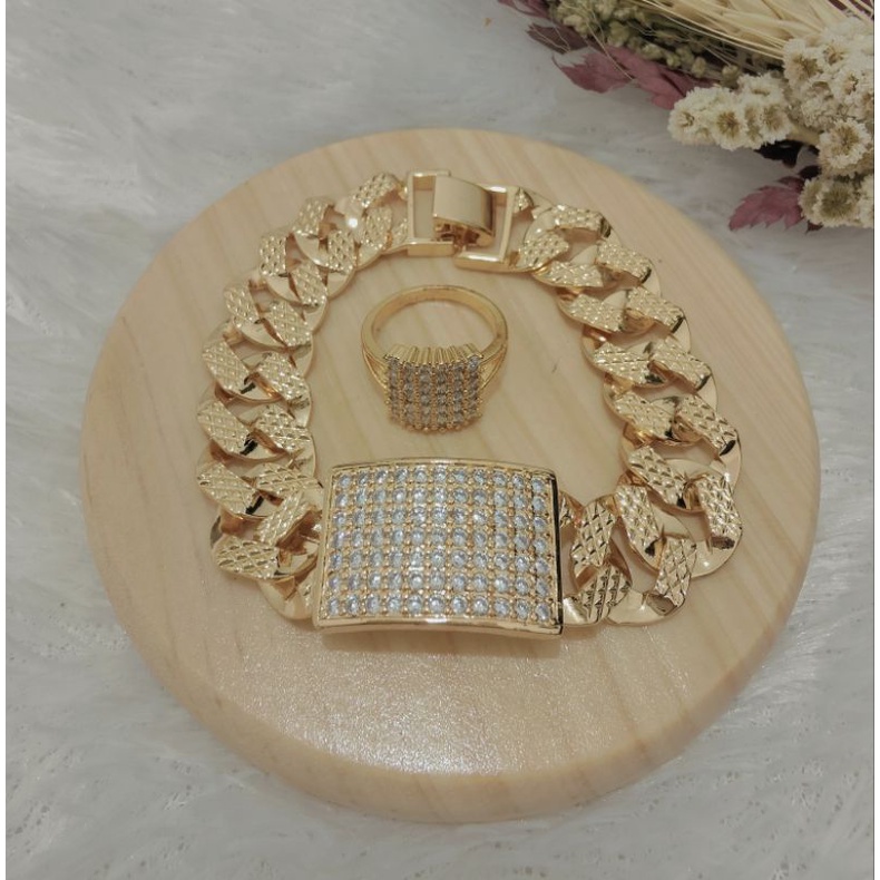 Gelang tangan xuping wanita dewasa lapis emas model rantai