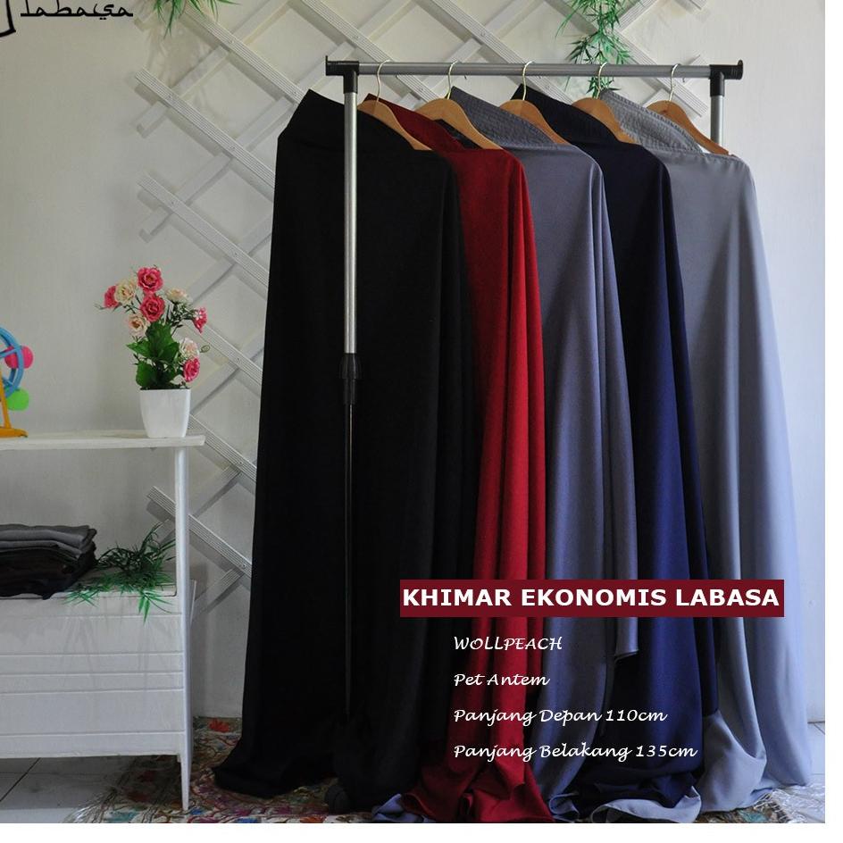 "MGR.22De22ᴹ" Jilbab Bergo Khimar Syari Adem Murah Jumbo XL Wolvis Wolfis Pet Antem Hitam Sebetis