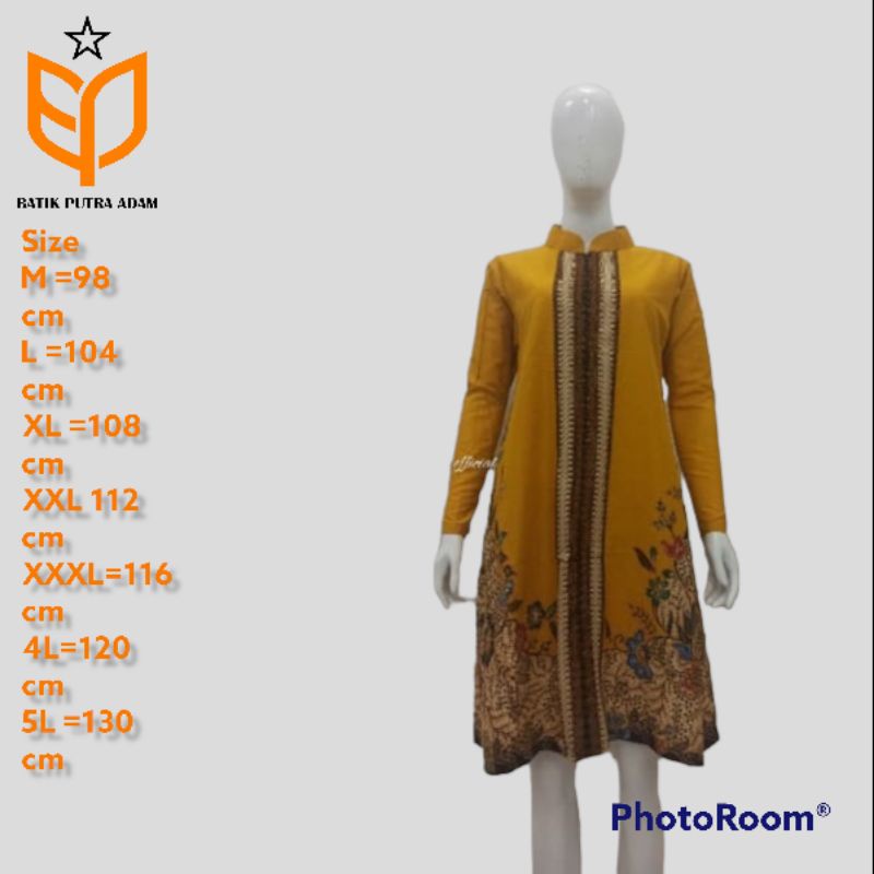 Tunik batik jumbo ld 130 atasan batik super jumbo baju batik wanita jumbo