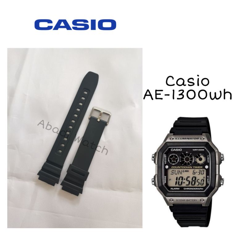 Strap Tali Jam Tangan Original untuk Casio AE-1300Wh Tali Jam Tangan Casio Ae-1300 Pas dan Bisa Langsung Di pakai