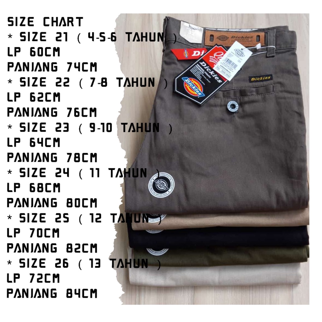 Celana Chino Tanggung Hitam Dickies