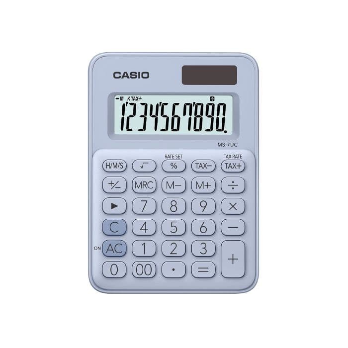 

BERKUALITAS CASIO Colorful Calculator MS-7UC- Light Blue