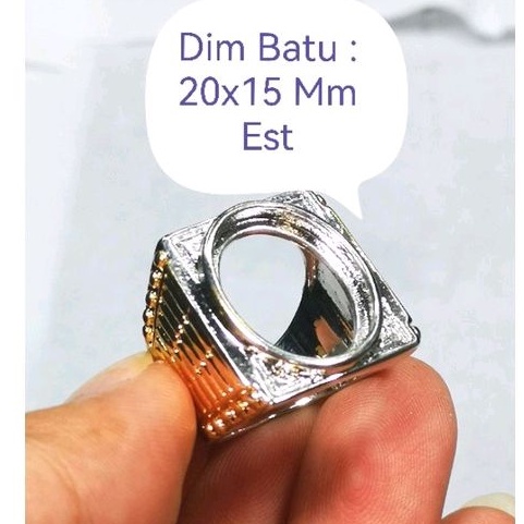 Ring Emban Alpaka Motif Tanam Combinasi Croom Murmer