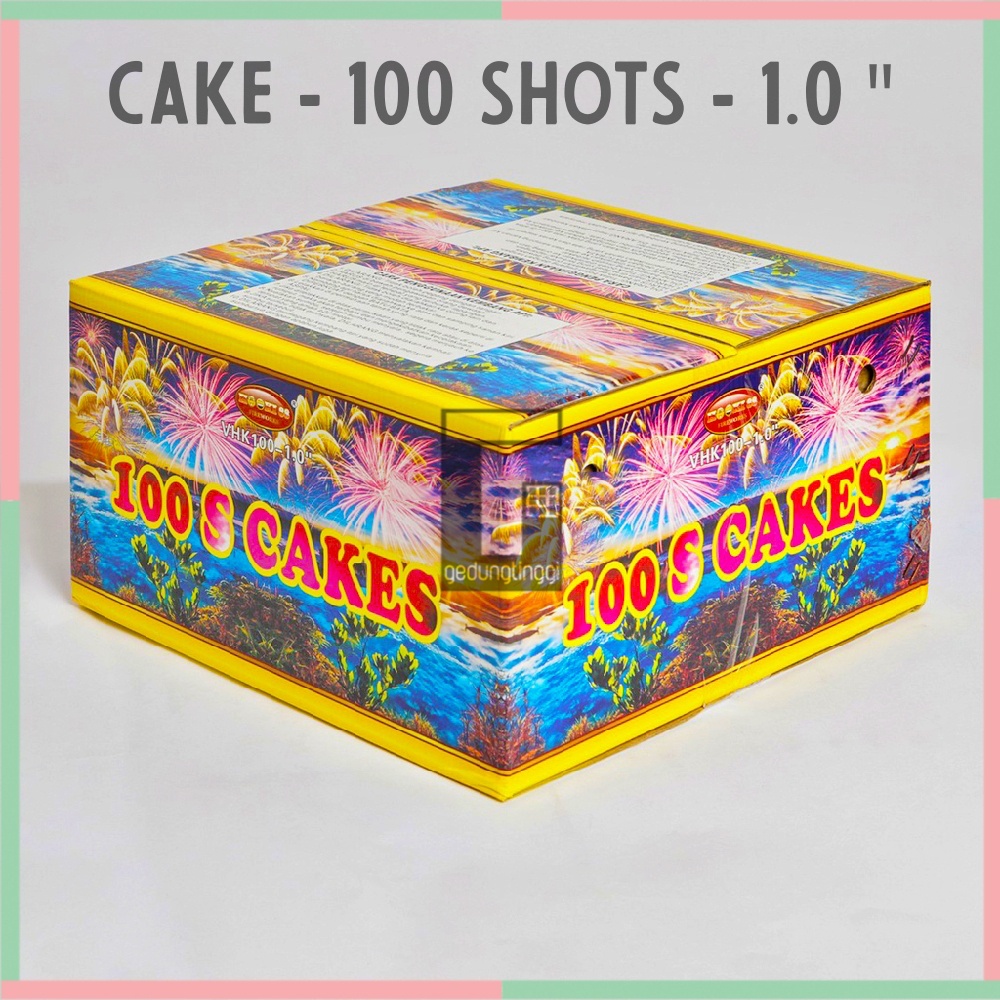 Kembang Api Petasan Cake Cakes Roman Candle 100 Kali Shot Shots Shoot Tembak 0,8 0.8 1 &quot; Inch Inchi Asap Hajatan Panggung Air Mancur Jumbo Tanpa Kawat Firework Banting Pecah Warna Warni Natal Lebaran Imlek Sincia Cny Cap Go Meh Tahun Baru Happy New Year