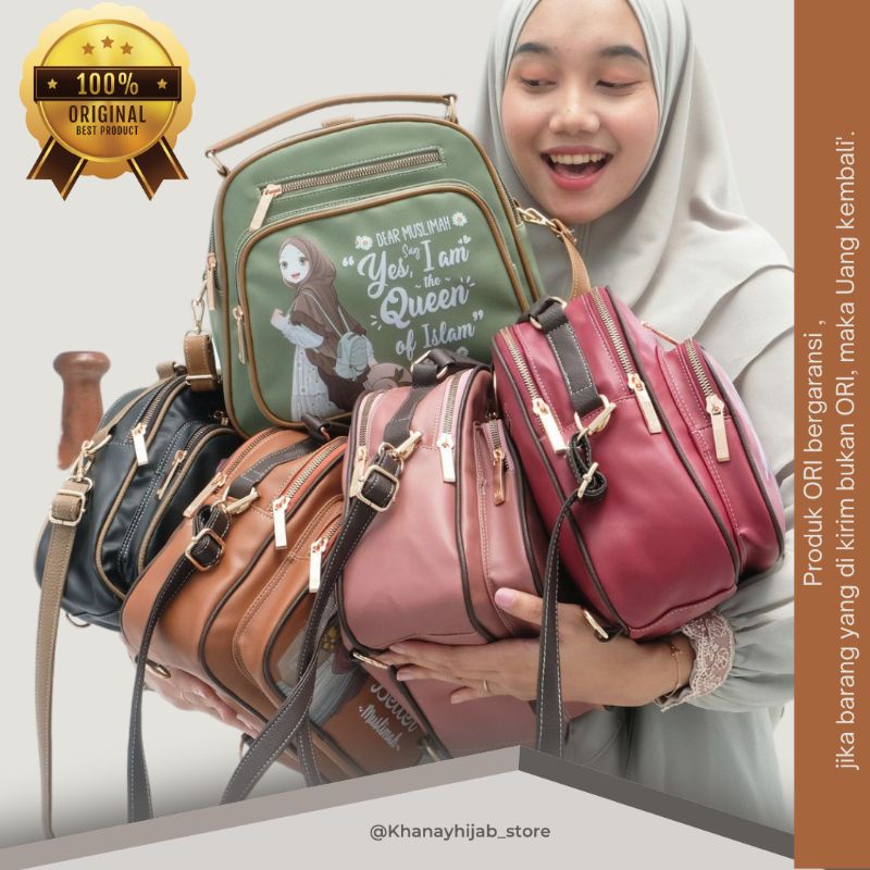 mouza bag ORI unyu muslimah tas selempang wanita.