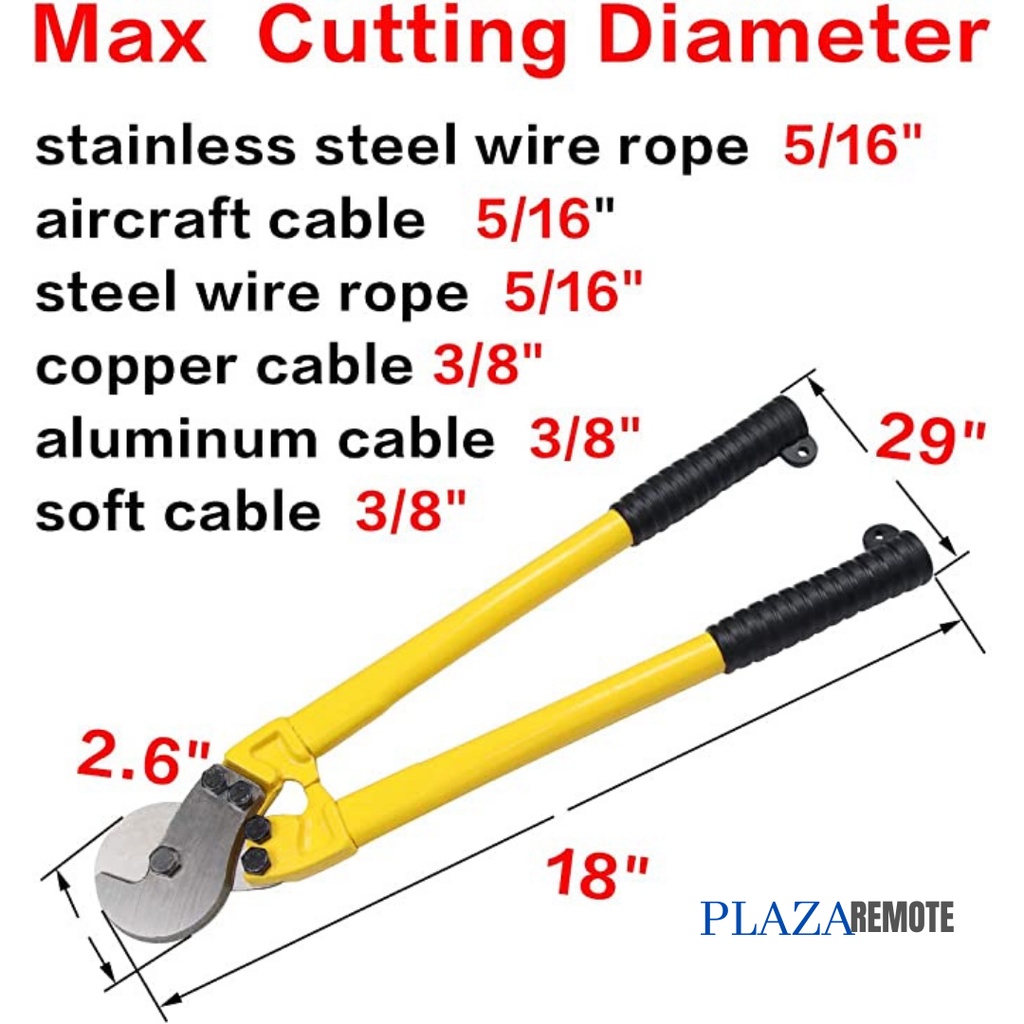 TANG KABEL POTONG TALI KAWAT BAJA ALUMUNIUM BOLT CUTTER 18 INCH