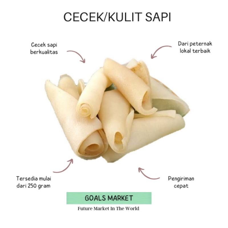 

Cecek Sapi Kulit Sapi 250 gr - 1 kg Krecek