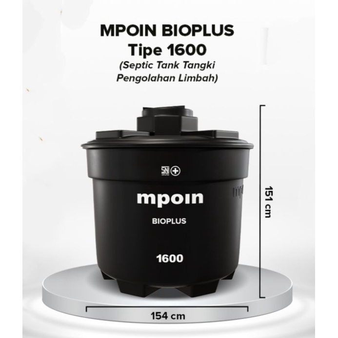 Septic Tank Bioplus Mpoin Tangki Tandon Septic Tank 1600