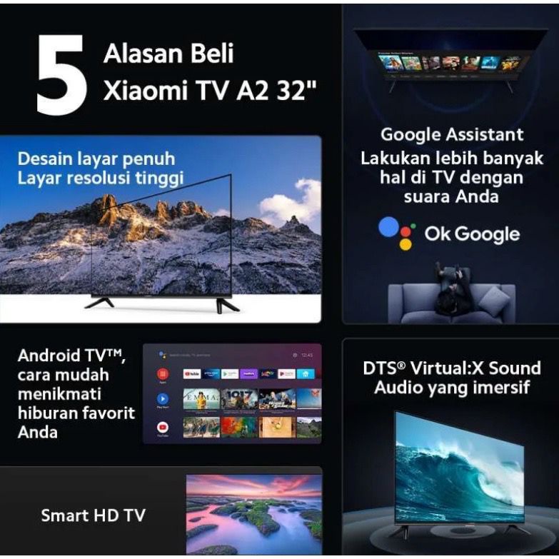 LED SMART TV XIAOMI 32M7 A2 32 Inch DIGITAL [32 inch / USB MOVIE / HDMI] (GARANSI RESMI)