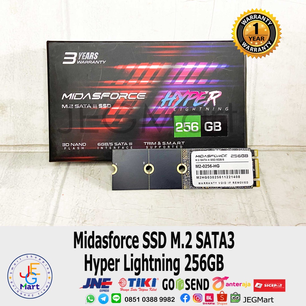 Jual Midasforce Ssd M2 Sata3 Hyper Lightning 256gb Shopee Indonesia 4132