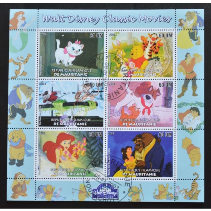 

✨NEW✨ - PERANGKO MAURITANIE - 2003 WALT DISNEY CLASSIC MOVIES SHEETLET