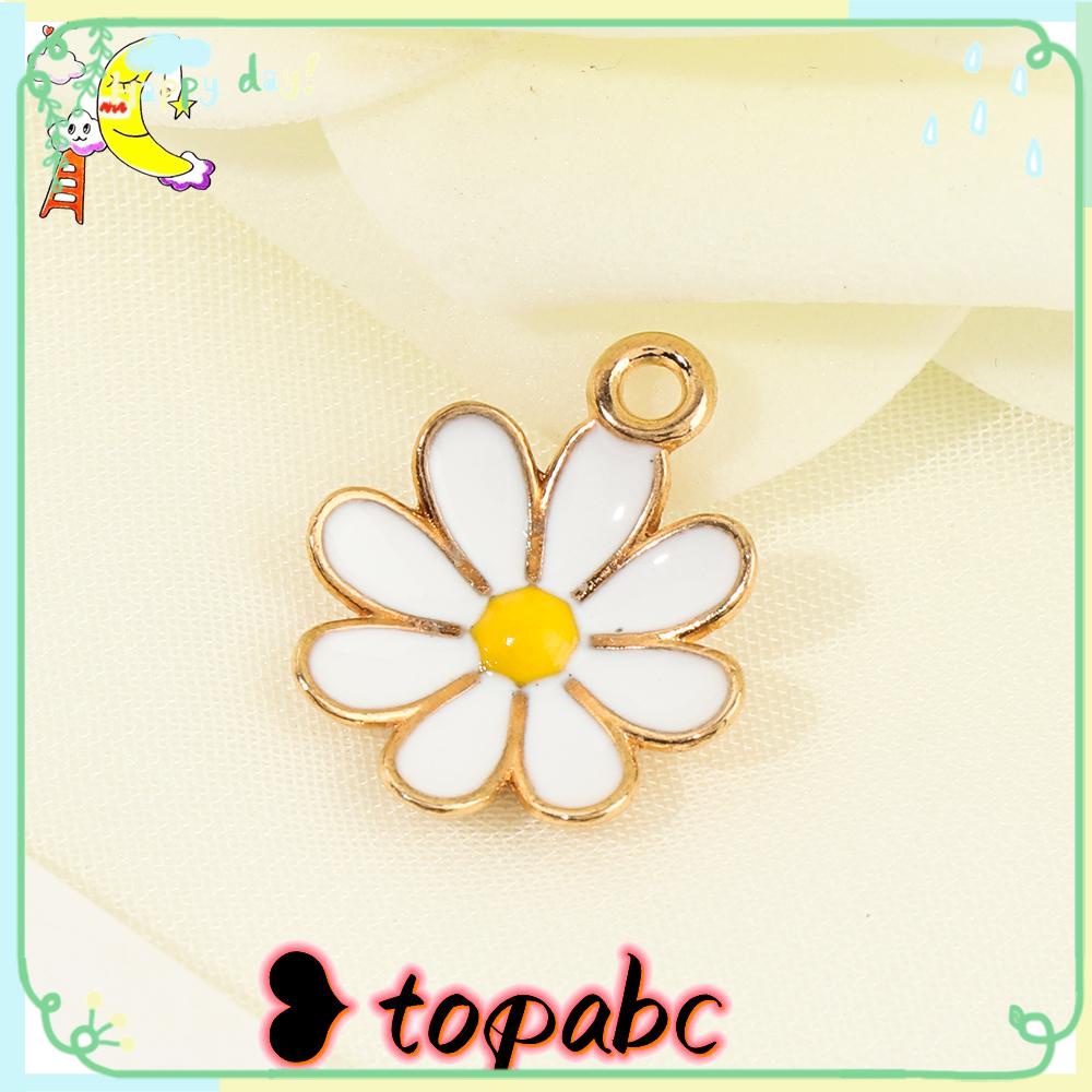 Top Daisy Charm Jewelry Making Enamel Gelang Charms Charm Manik Manik Daisy Bunga Daisy