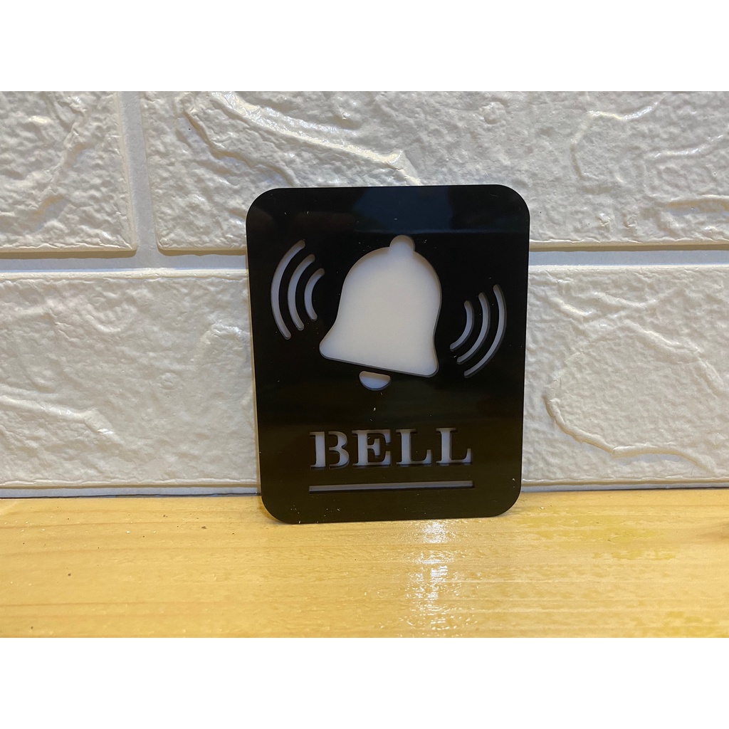 Signage Bell | Bell Akrilik | Papan Penunjuk Bell | Laser Cut Pemotongan rapi