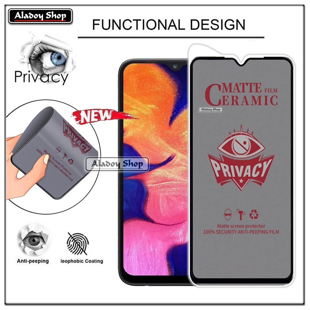 PAKET 2IN1 Anti Gores Privacy Samsung A10 + Tempered Glass Kamera