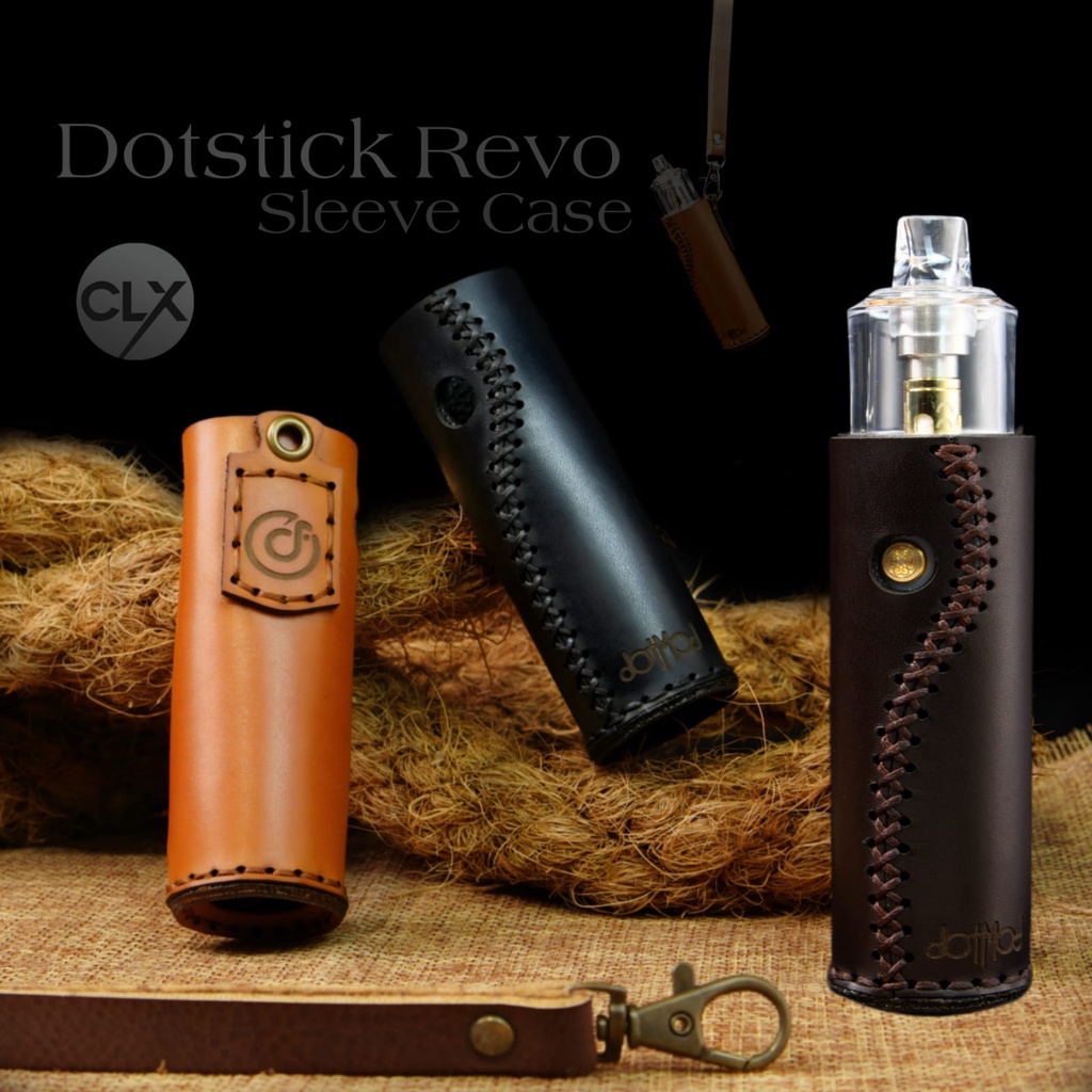 (Free Lanyard) Premium Sleeve Case Dotstick_ Revo  / leather sleeve casing dotstick-revo casing