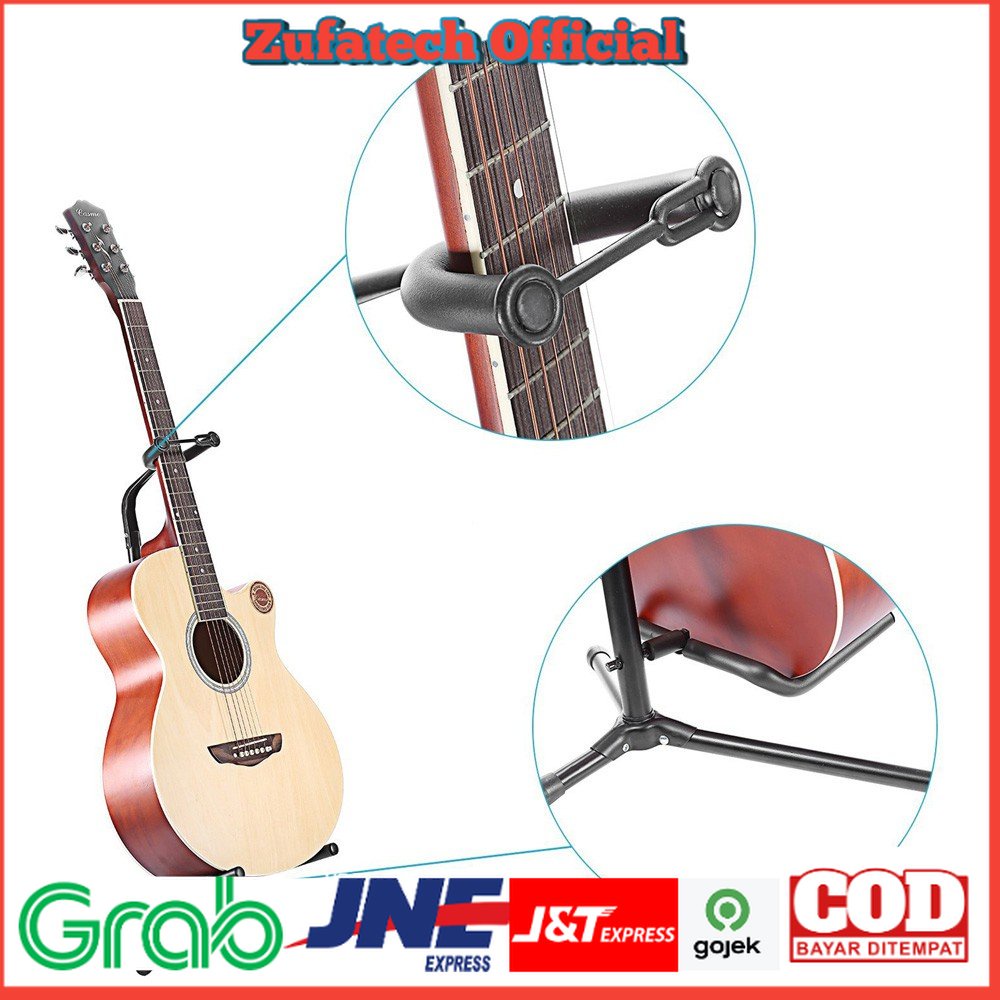 TaffSTUDIO Stand Gitar Long Neck - HK00433 - Black