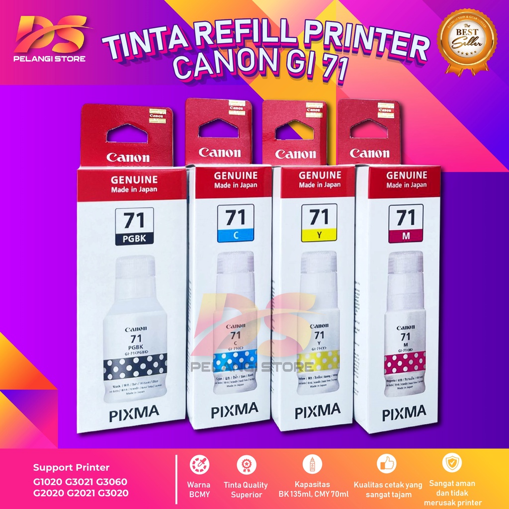 Tinta Canon Gi 71 Tinta Printer G2060 G3020 G3060 G1020 G2020